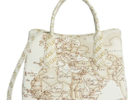 Borsa Donna a Mano 1A Classe Alviero Martini linea Geo Blanco in Canvas stampa Geo White GV32 For Sale