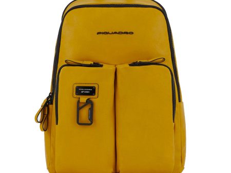 Zaino PIQUADRO Porta Pc 14  e Tablet in Pelle Colore Giallo Linea Harper- CA3869AP Supply