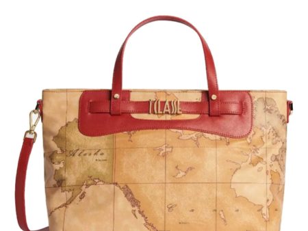 Borsa Donna a Mano 1A Classe Alviero Martini linea Soft Generation stampa Geo Classic e Rosso GV75 Hot on Sale