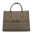 Borsa Donna a Mano 1A Classe Alviero Martini linea Dolomite Map in Tessuto Gommato Grey Green GU25 Online now