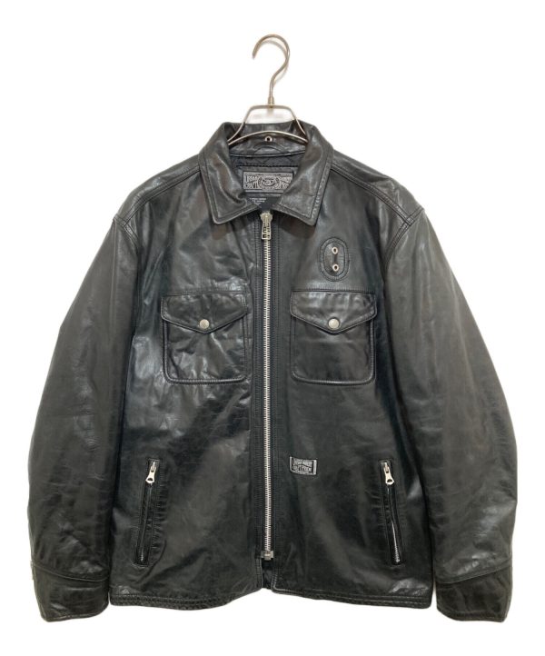 [Pre-owned] NEIGHBORHOOD Police Leather Riders Jacket TSNH-JK-M01 Online Hot Sale