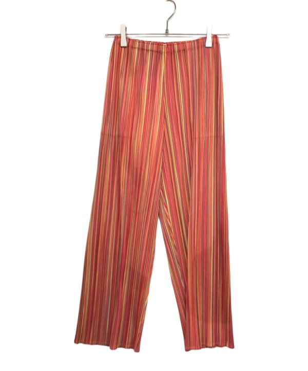 [Pre-owned] PLEATS PLEASE Multi-stripe pleated pants PP11-JF552 PP11-JF552 Online