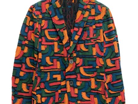 [Pre-owned] ISSEY MIYAKE MEN Jacquard jacket with all-over pattern ME63FD227 on Sale