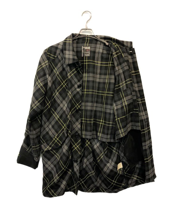 [Pre-owned] A BATHING APE Wool Check Stencil Collar Coat Supply