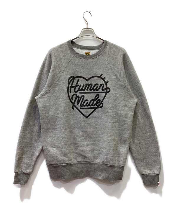 [Pre-owned] HUMAN MADE HEART LOGO RAGLAN SWEATSHIRT backed sweatshirt For Discount