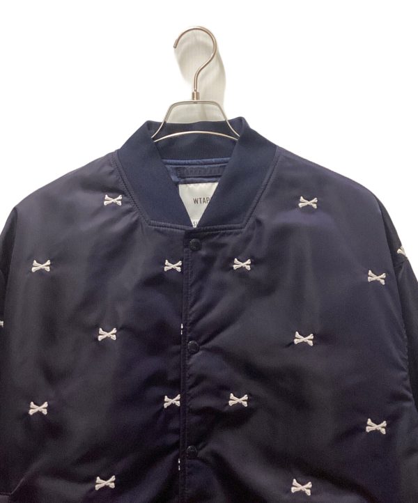 [Pre-owned] WTAPS TEAM JACKET NYLON TWILL TEXTILE   Poetry MA-1 221TQDT-JKM01 Online now