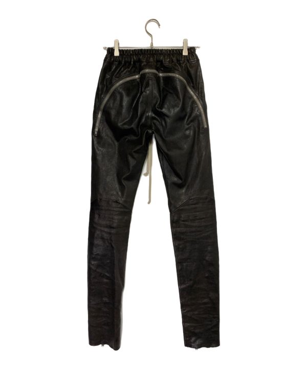 [Pre-owned] RICK OWENS leather pants RU02V2332-LSG For Sale