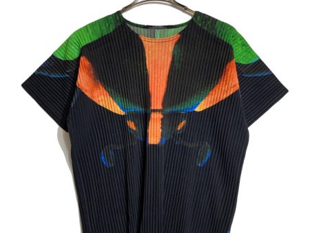 [Pre-owned] HOMME PLISSE ISSEY MIYAKE Insect Graphic Short-Sleeved Pleated Cut and Sewn Complete Cut and Sewn HP41JK210 Sale